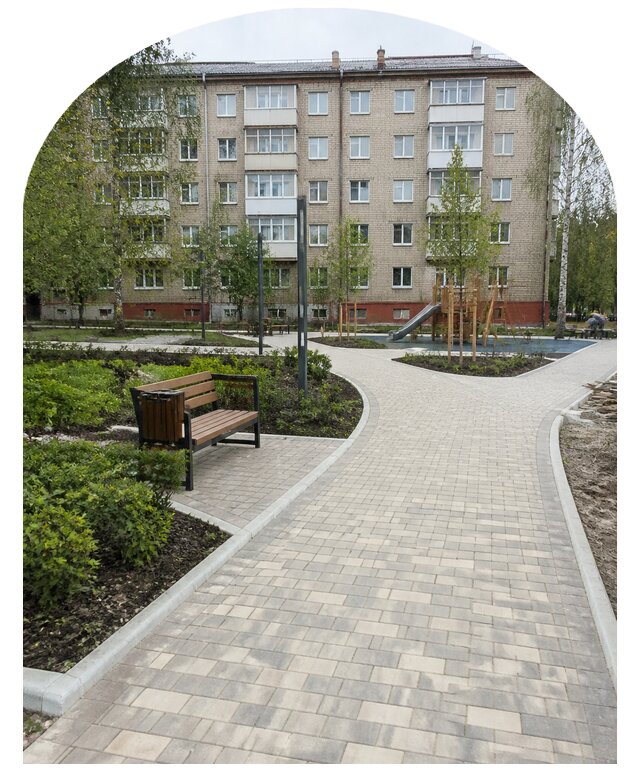 Благоустройство двора МКД под ключ в Кронштадте от 260850 р. | Метпроект-Крн